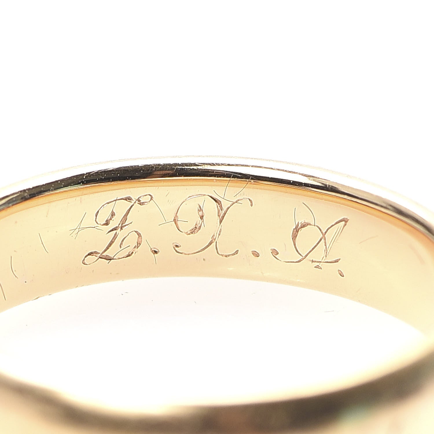 Tiffany 18K Yellow Gold 4.5mm Classic Wedding Band Ring 50 5.5 4 of 5