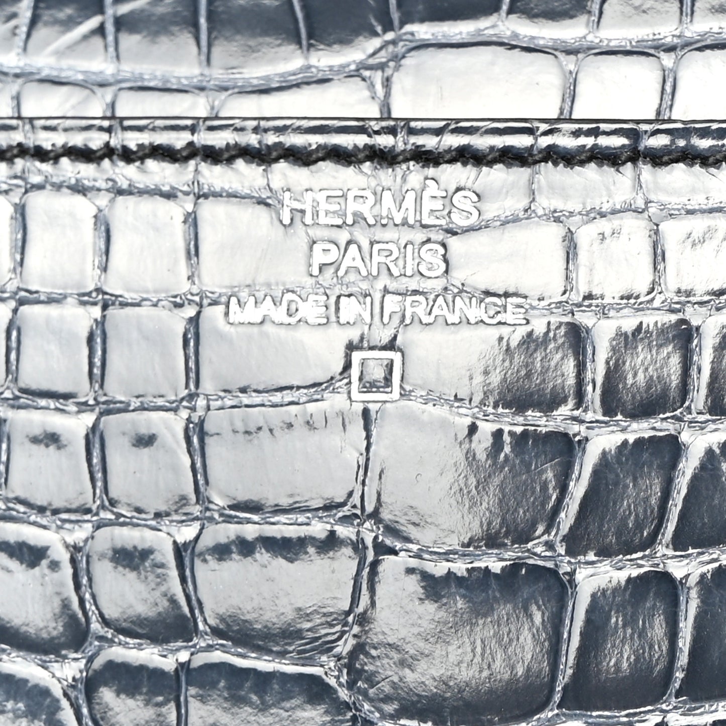 Shiny Alligator Constance Long Wallet Blue Jean