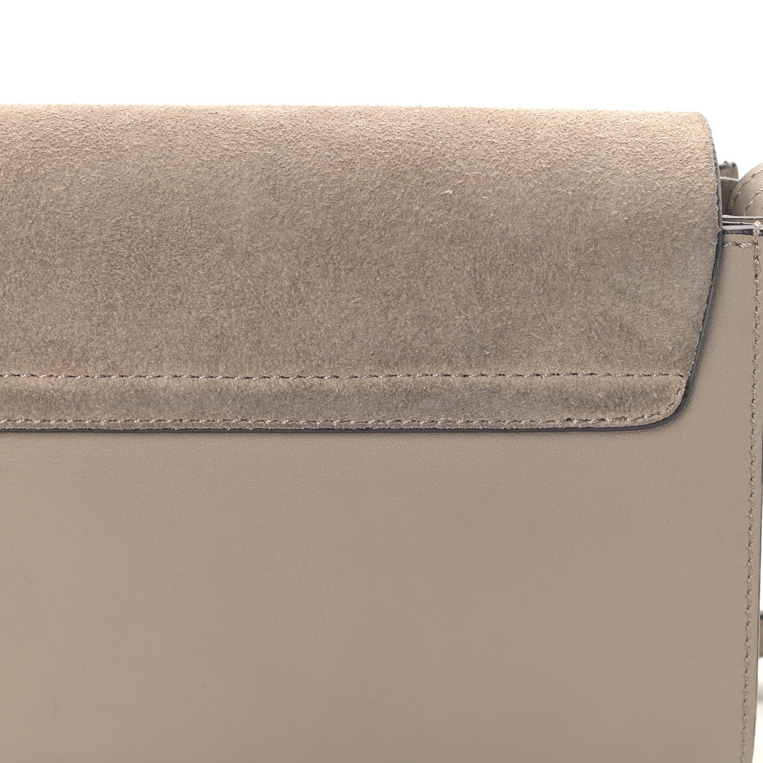 Chloe Suede Calfskin Small Faye Shoulder Bag Motty Grey 11 of 11