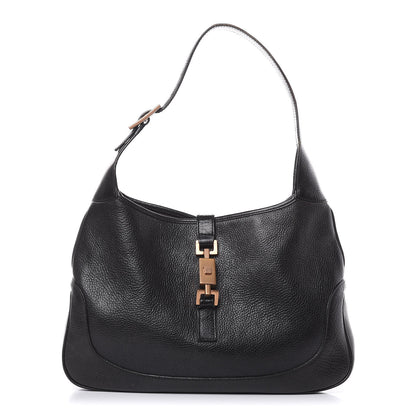 Gucci Calfskin Small Jackie O Hobo Black 1 of 14