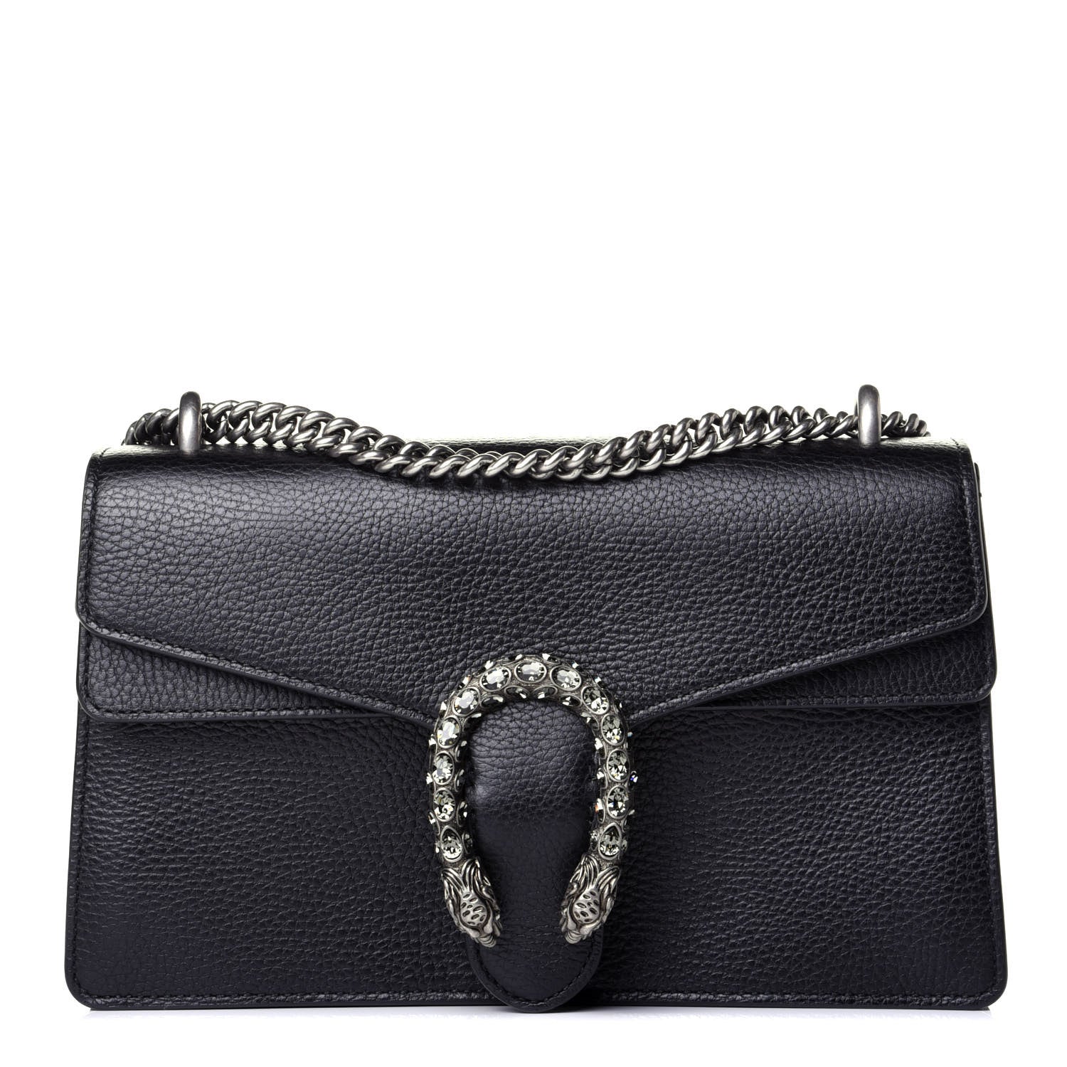 Gucci Pebbled Calfskin Small Dionysus Shoulder Bag Black 1 of 10