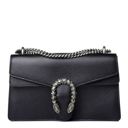 Gucci Pebbled Calfskin Small Dionysus Shoulder Bag Black 1 of 10