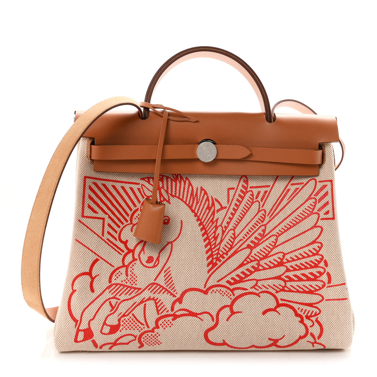 Vache Hunter Toile Pegase Pop Herbag Zip Retourne 31 PM Capucine Ecru