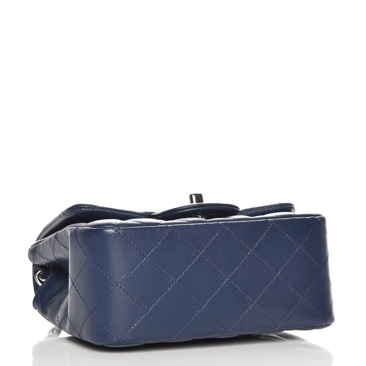 Chanel Lambskin Quilted Mini Square Flap Navy 4 of 8