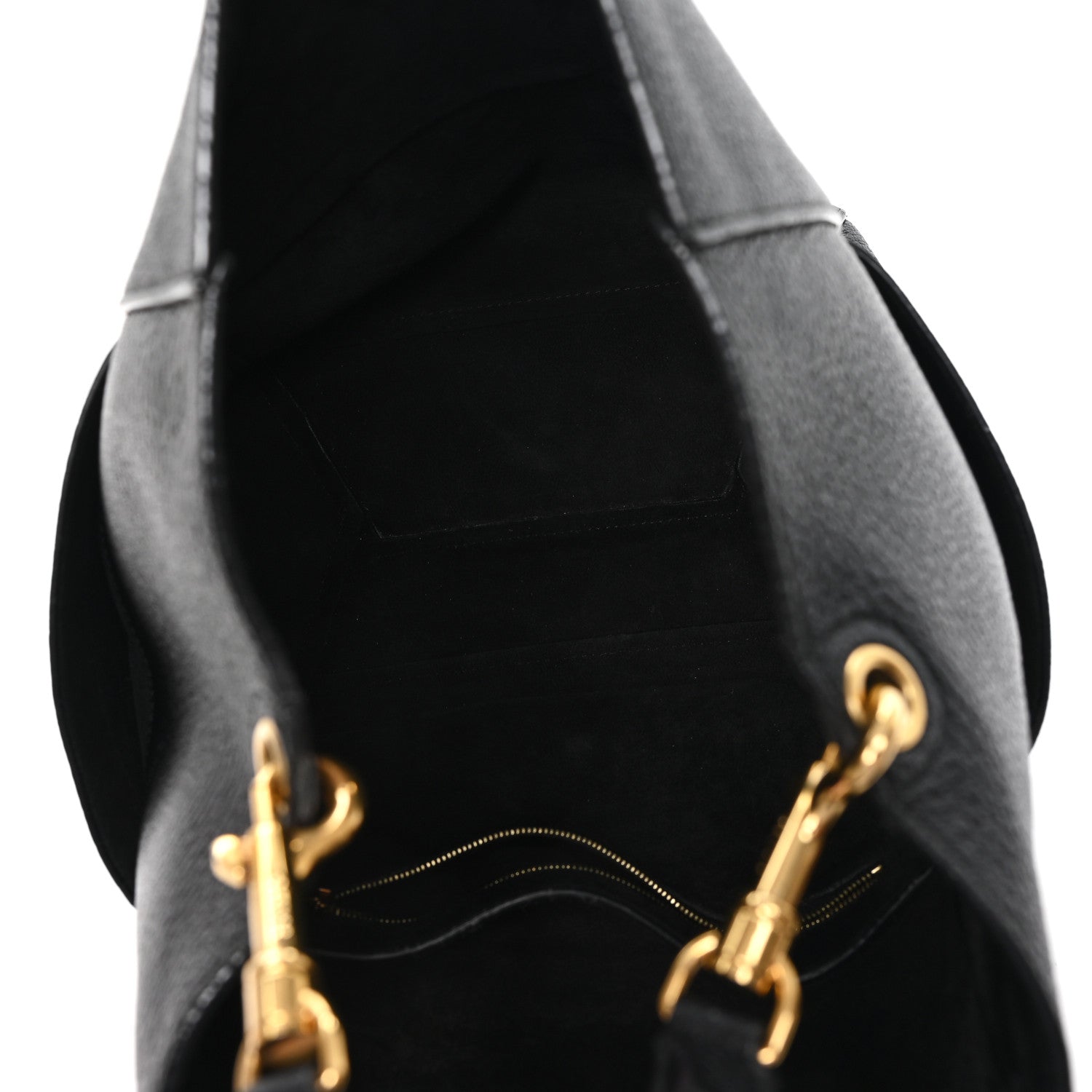 Celine Soft Grained Calfskin Sangle Bucket Bag Black 5 of 10