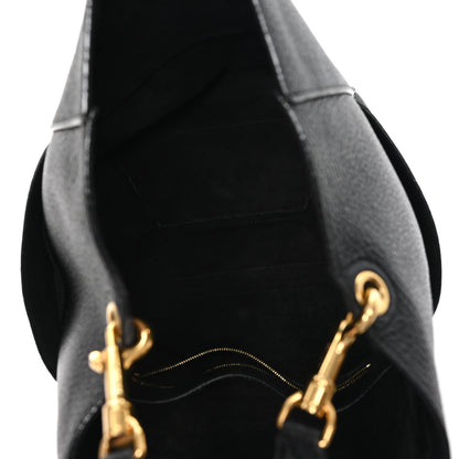 Celine Soft Grained Calfskin Sangle Bucket Bag Black 5 of 10