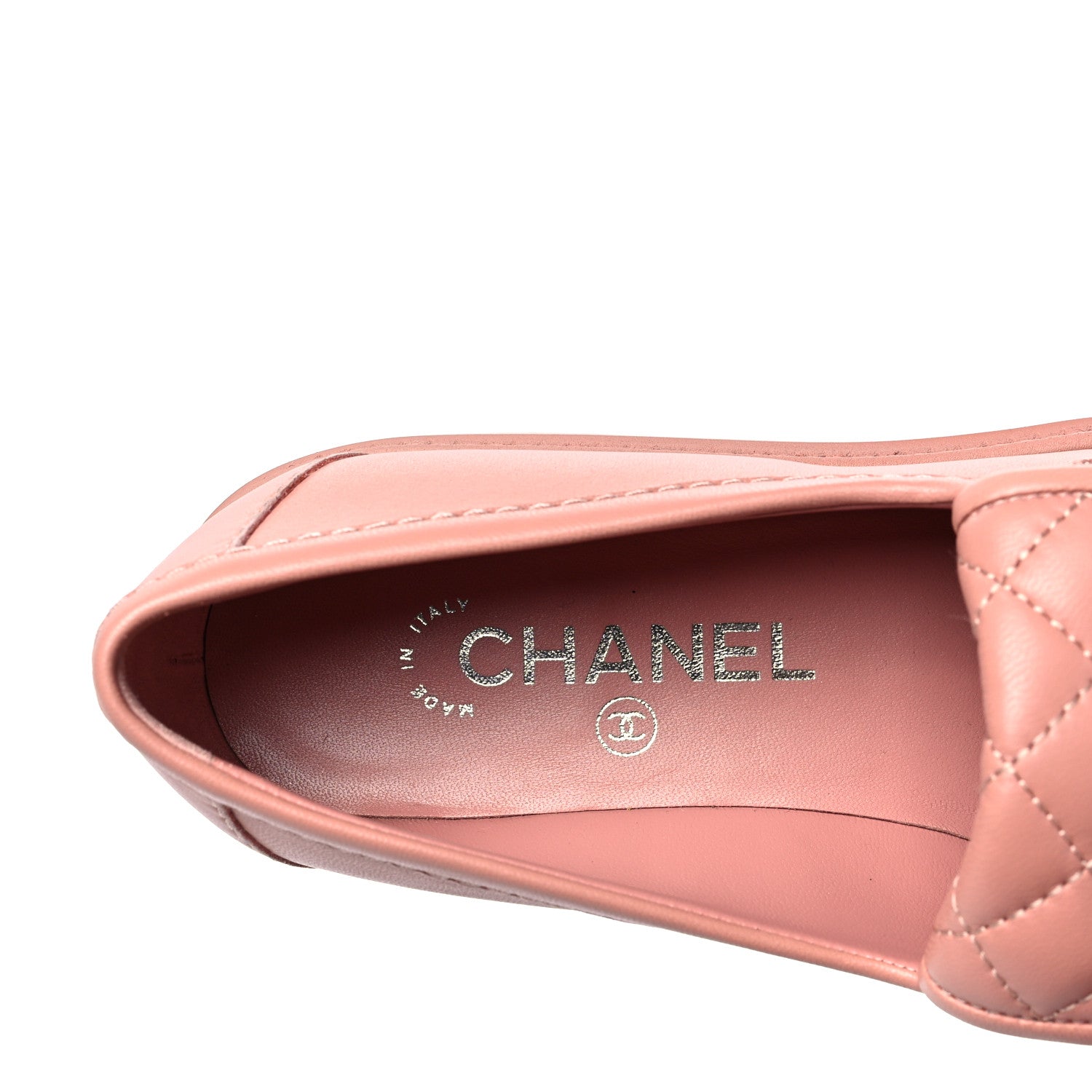 Chanel Lambskin Quilted CC Turnlock Loafers 37.5 Dark Pink 7 of 8