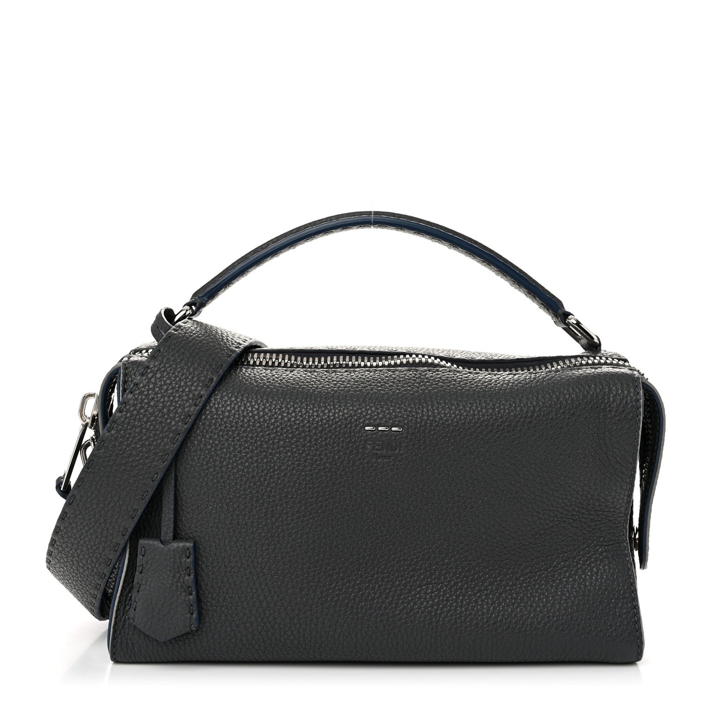 Cuoio Romano Selleria Lei Boston Tote Asfalto