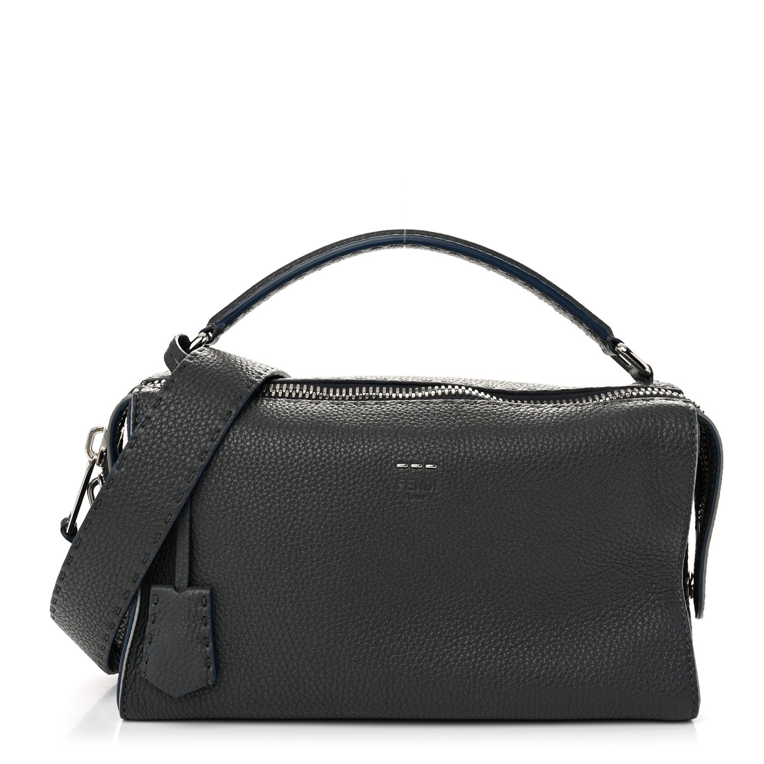 Fendi Cuoio Romano Selleria Lei Boston Tote Asfalto 1 of 10