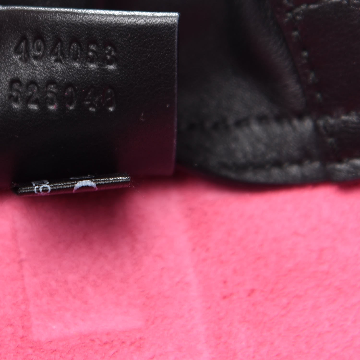Gucci Grained Calfskin Logo Drawstring Backpack Box Pink Green Black 6 of 9