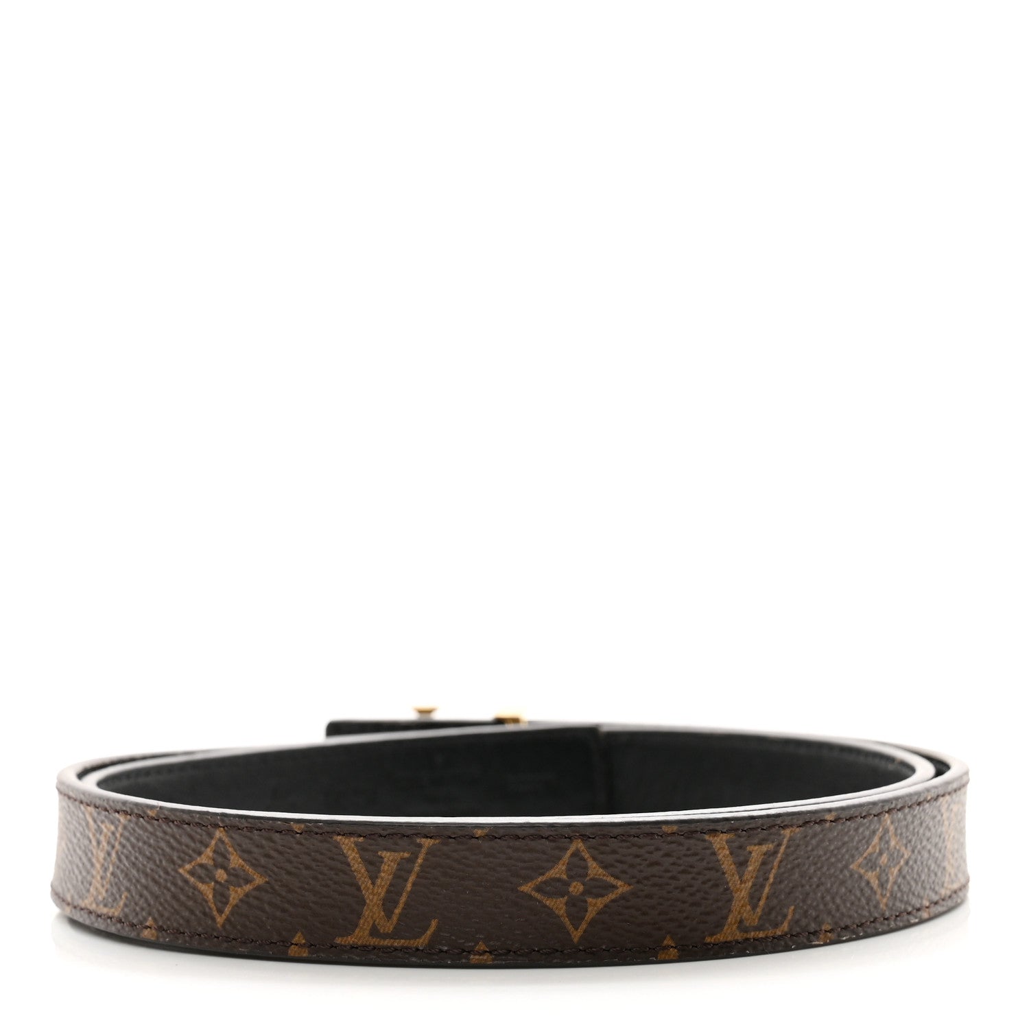 Louis Vuitton Calfskin Monogram 20mm LV Iconic Reversible Belt 75 30 Black 2 of 4