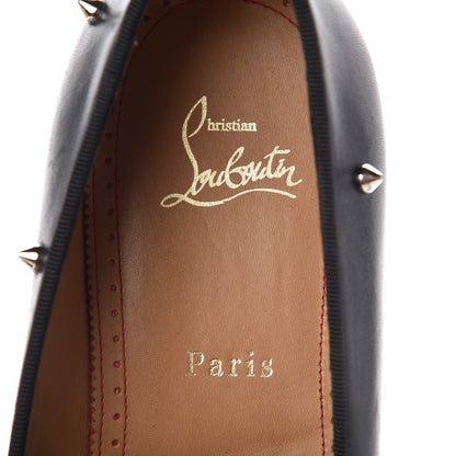 Christian Louboutin Calfskin Spikes Degra Flat Loafers 42 Black 9 of 16
