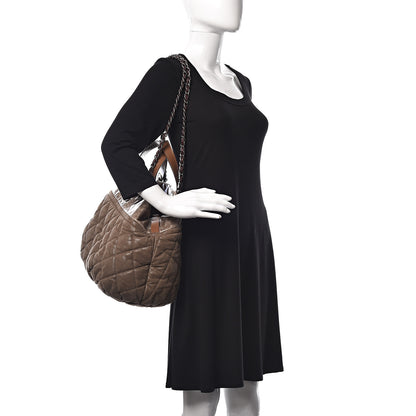 Chanel Iridescent Calfskin Quilted Large In The Mix Tote Khaki 2 of 10