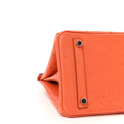 Hermes Ostrich Birkin 30 Tangerine 8 of 11