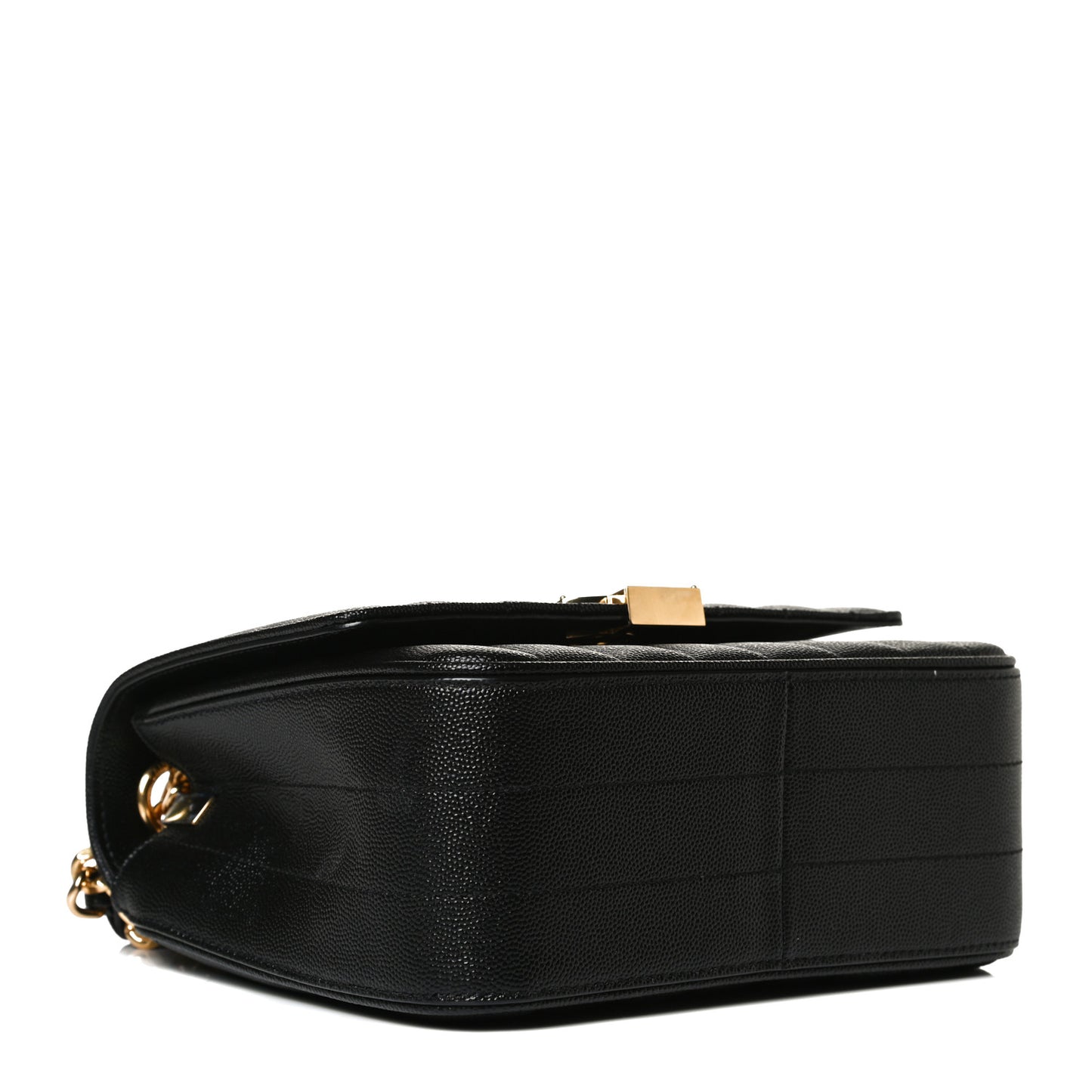 Grain De Poudre Matelasse Monogram Medium Vicky Chain Bag Black