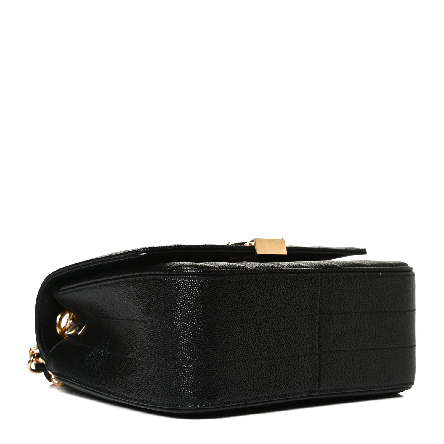 Saint Laurent Grain De Poudre Matelasse Monogram Medium Vicky Chain Bag Black 4 of 13