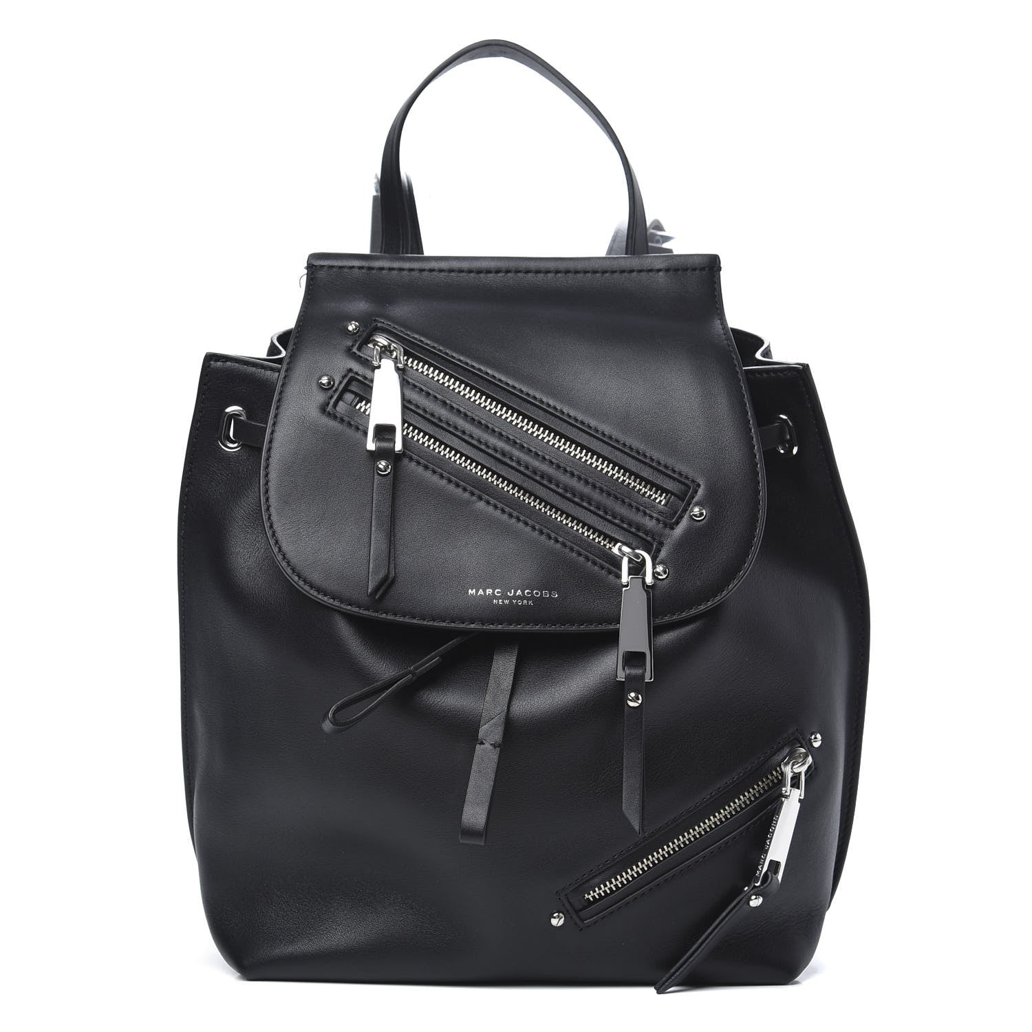 Marc Jacobs Lambskin Mid Zip Backpack Black 1 of 9
