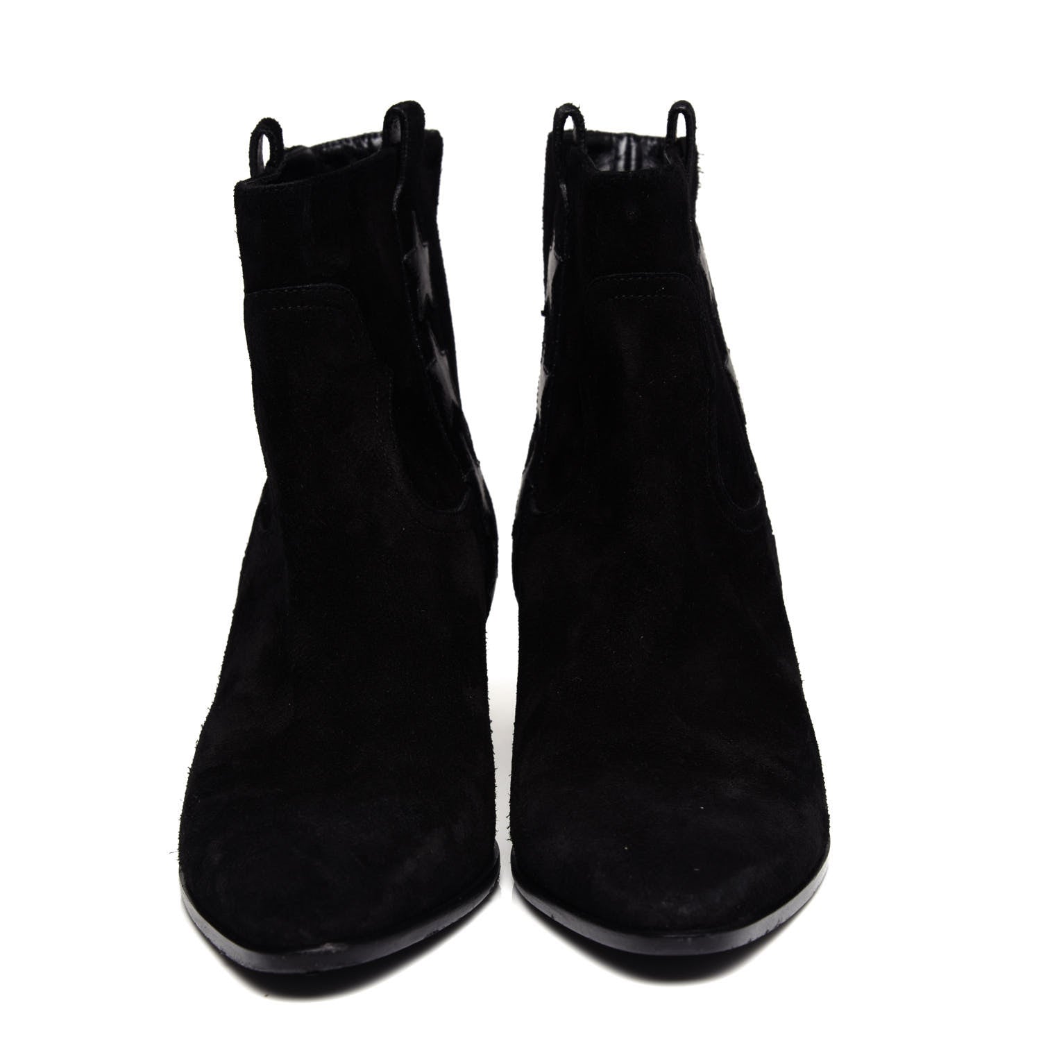 Saint Laurent Suede Rock 40 Stars Ankle Boots 35 Black 5 of 10
