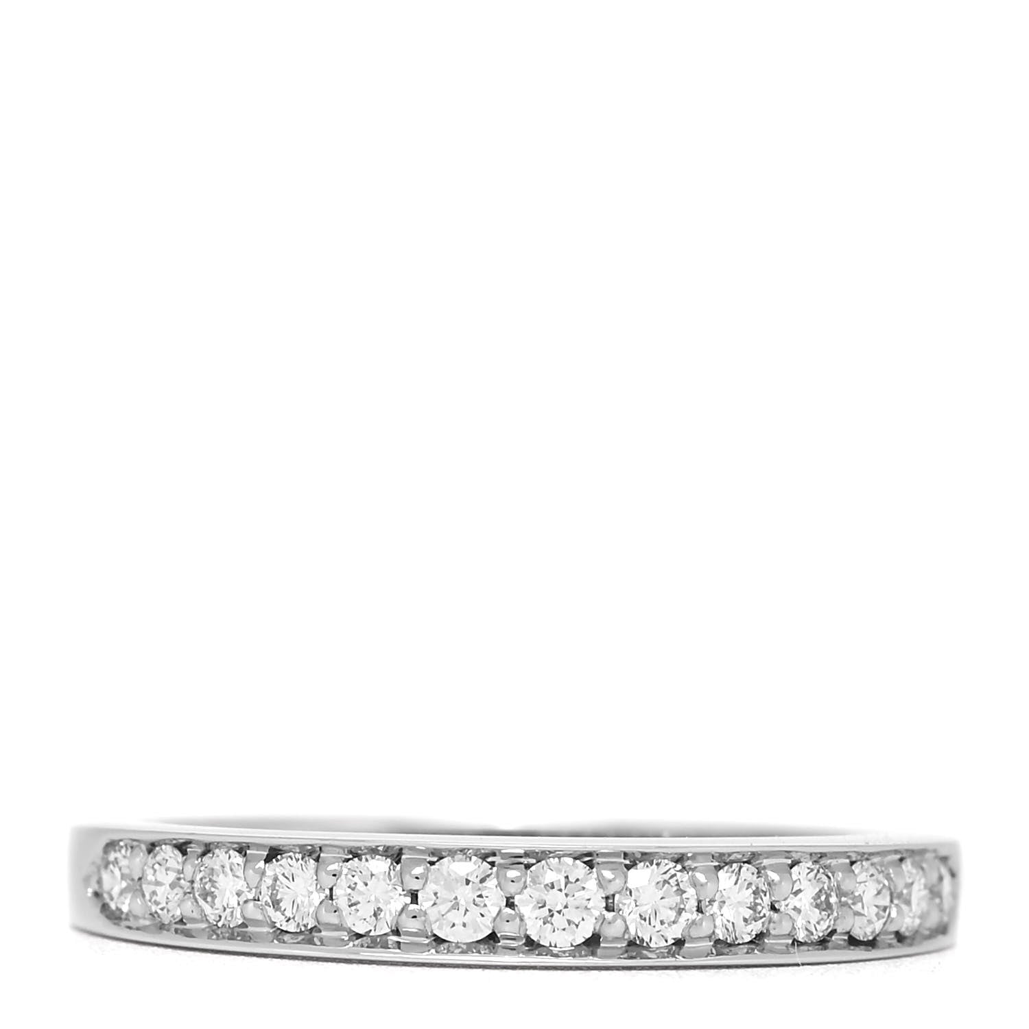 Tiffany Platinum Diamond .25ctw Half Circle Wedding Band Ring 52 6 1 of 5