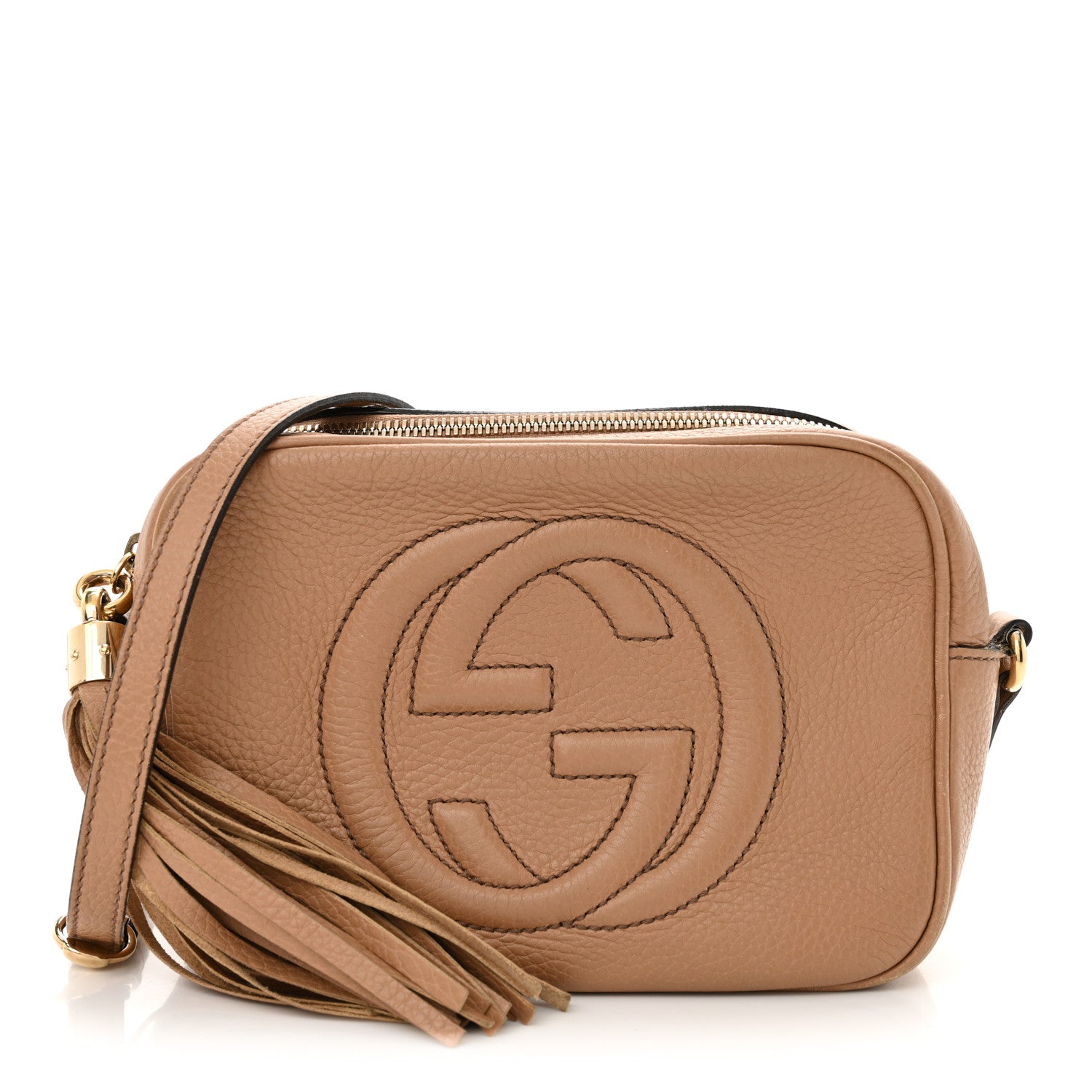 Gucci Pebbled Calfskin Small Soho Disco Bag Camelia 1 of 18