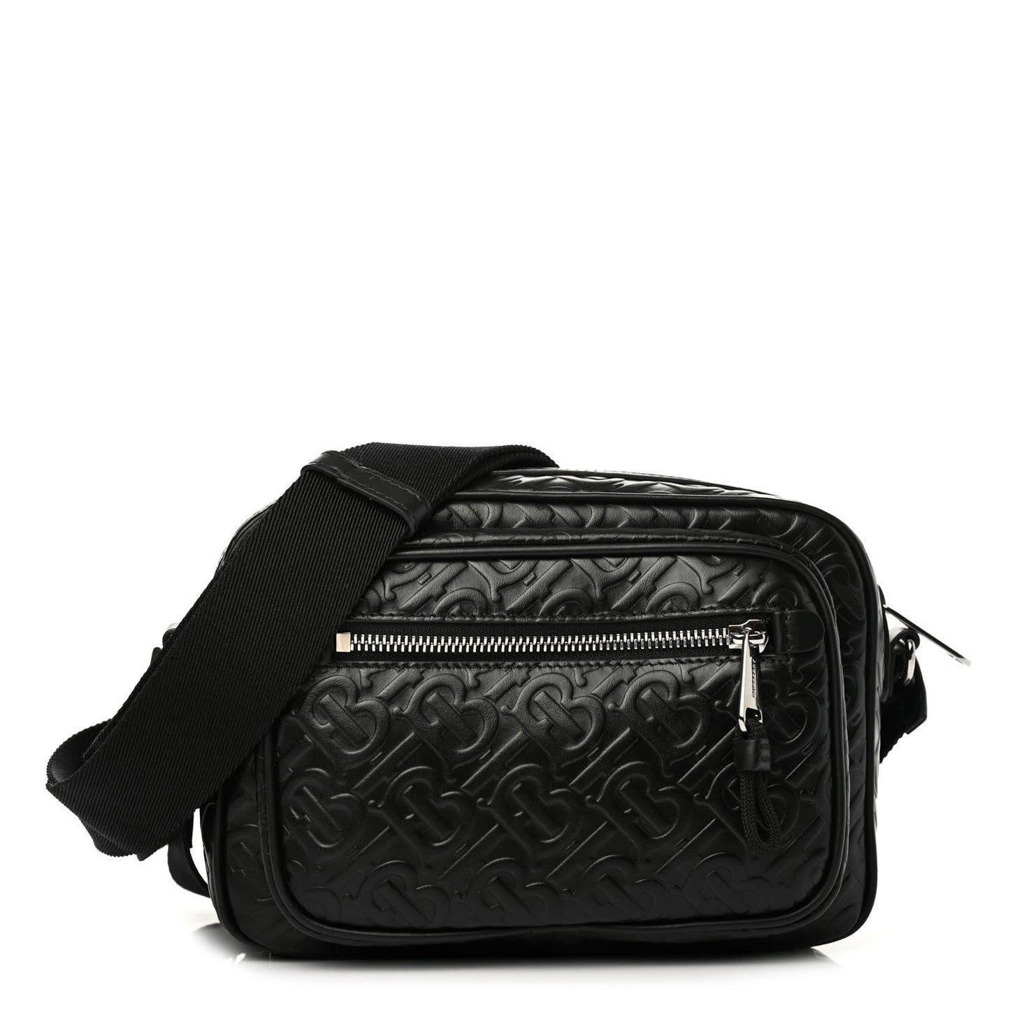 Calfskin Embossed Monogram Small Camera Bag Black