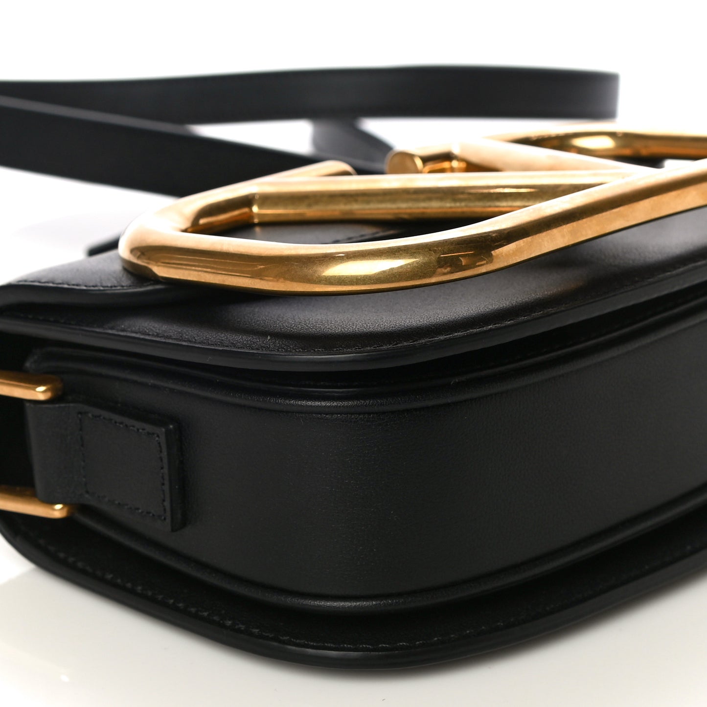 Calfskin Small Supervee Crossbody Bag Black