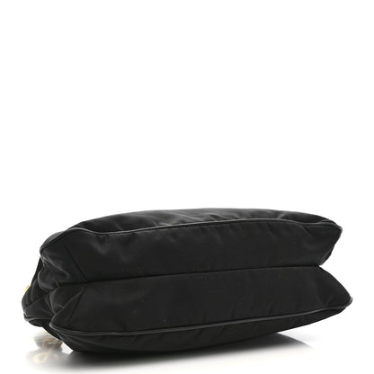 Prada Tessuto Nylon Soft Calfskin Shoulder Bag Black 4 of 13