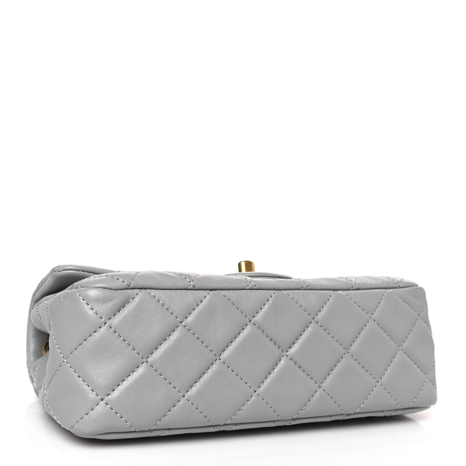 Chanel Lambskin Quilted Mini Rectangular Pearl Crush Flap Grey 4 of 9