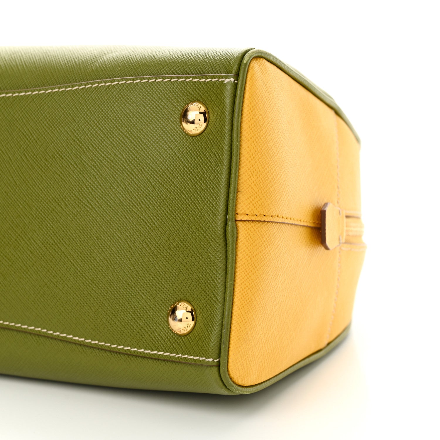 Prada Saffiano Lux Bowling Bag Edera Mimosa 9 of 12
