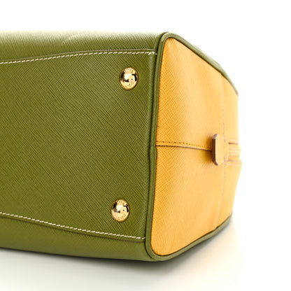Prada Saffiano Lux Bowling Bag Edera Mimosa 9 of 12