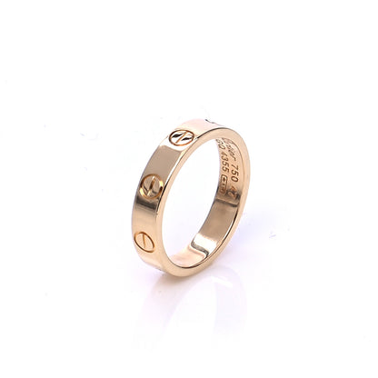 Cartier 18K Yellow Gold 3.5mm LOVE Wedding Band Ring 47 4 5 of 5