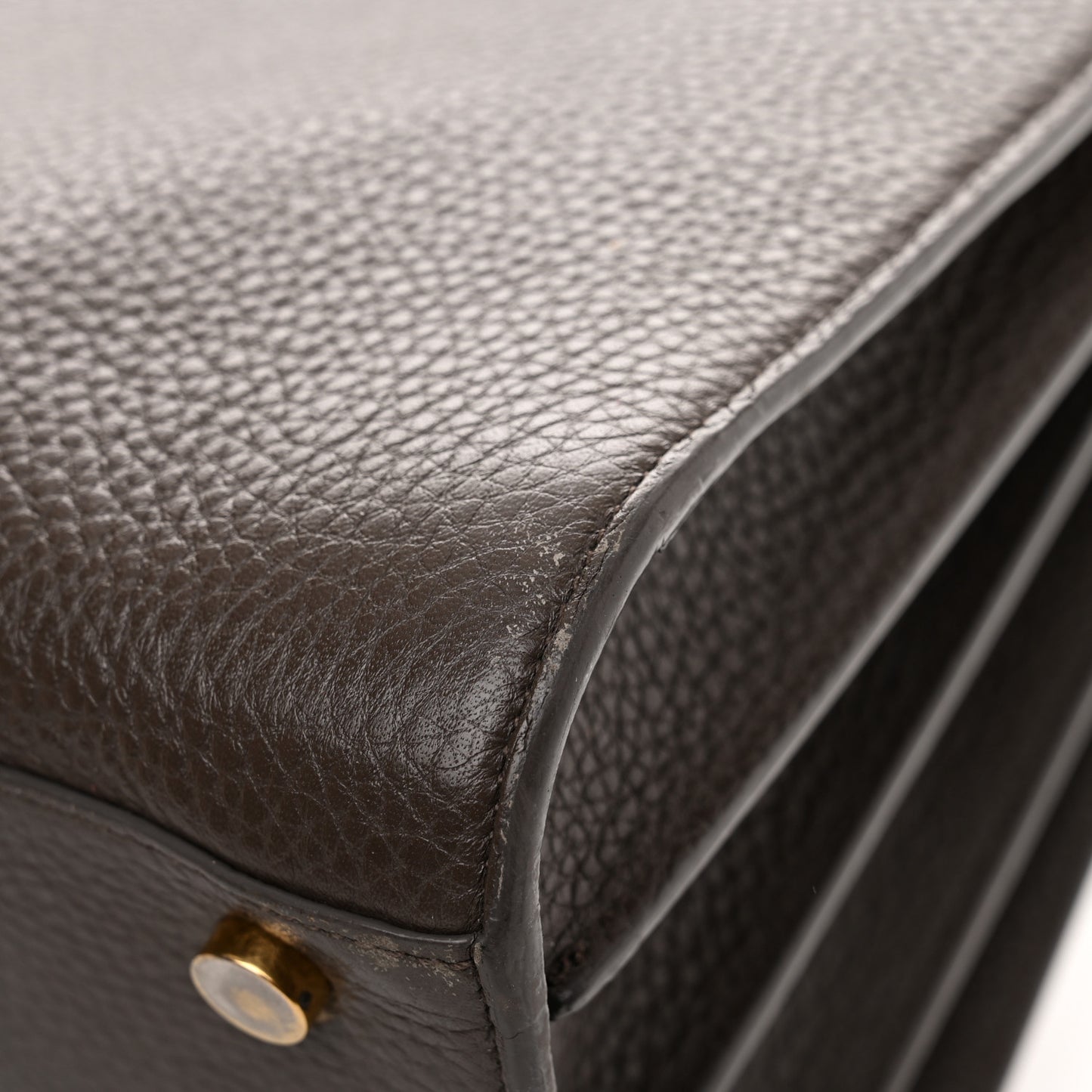 Grained Calfskin Small Sac De Jour Fog