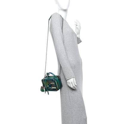 Chanel PVC Patent Calfskin Patent Lambskin Small CC Vanity Case Green 2 of 10