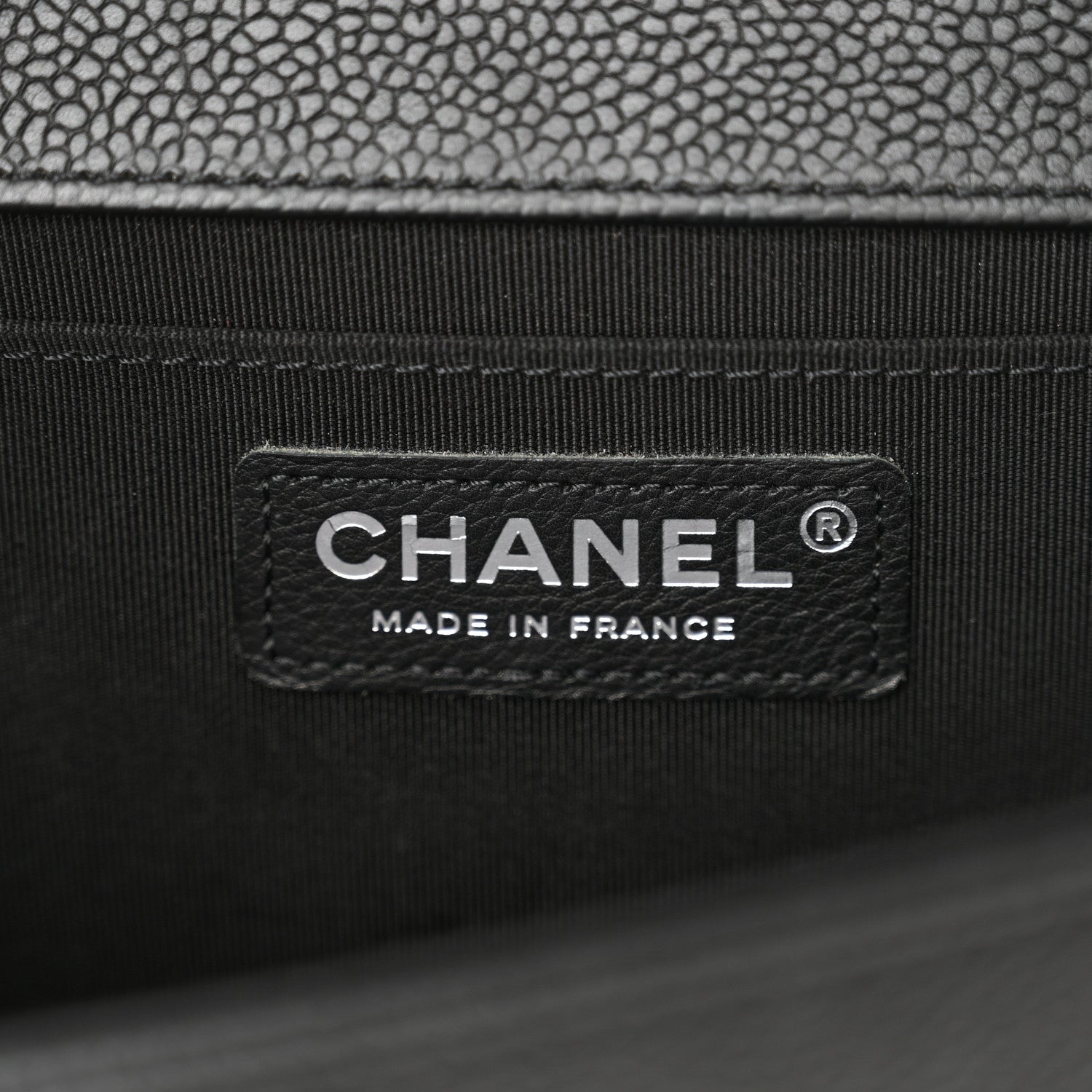 Chanel Caviar Chevron Quilted Medium Boy Flap Black 7 of 12