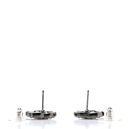 Chanel Ruthenium Crystal CC Earrings Multicolor 3 of 5