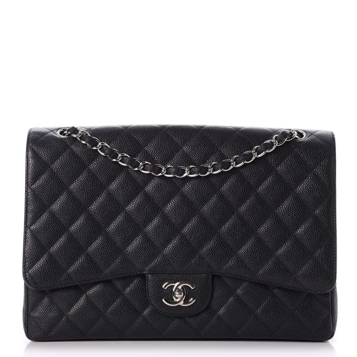 Chanel Caviar Quilted Maxi Single Flap Black 1 of 9