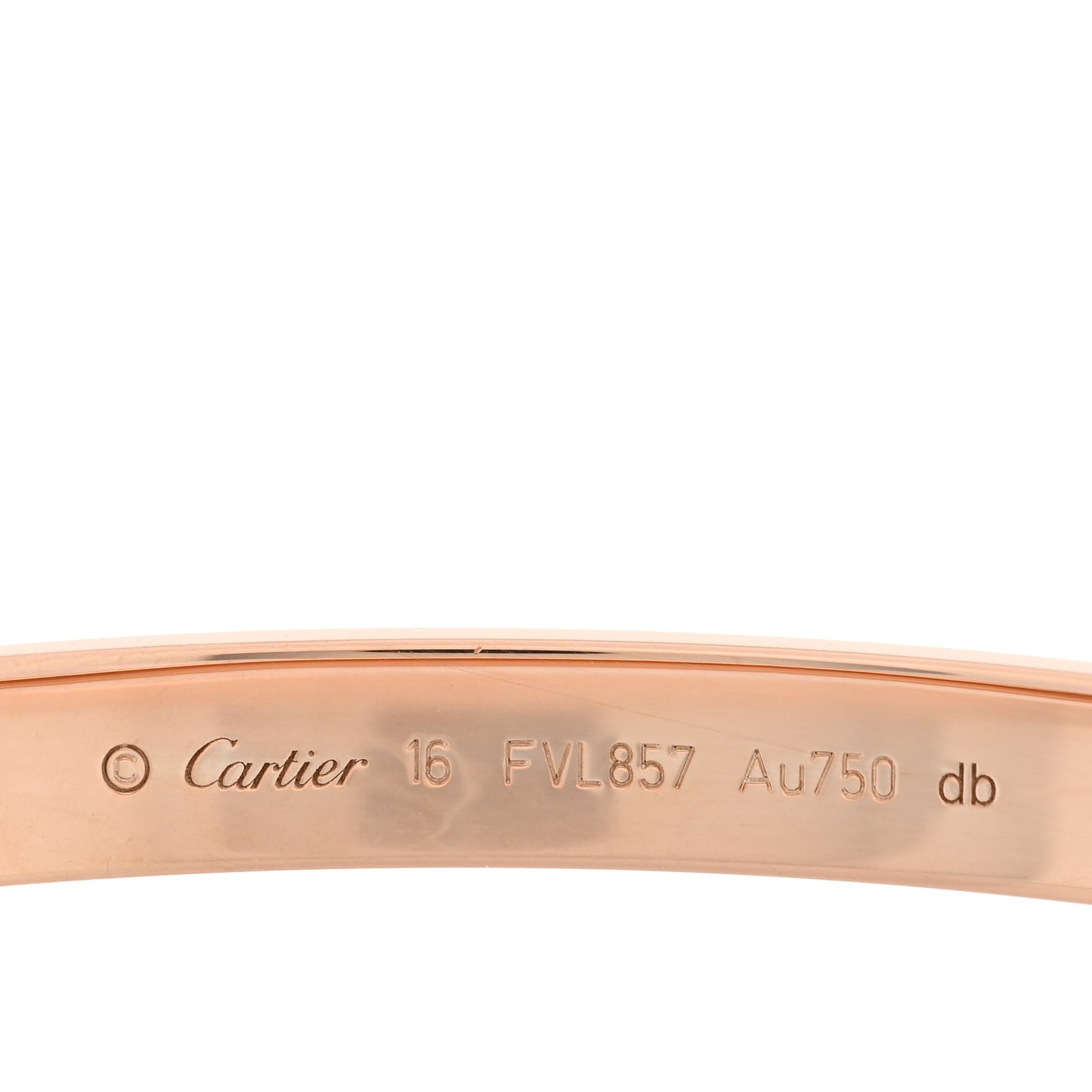 18K Pink Gold LOVE Bracelet 16