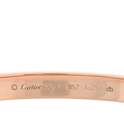 Cartier 18K Pink Gold LOVE Bracelet 16 4 of 6