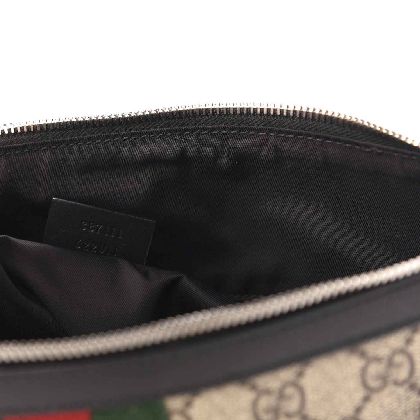 GG Supreme Monogram Web Messenger Bag Black