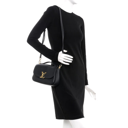 Louis Vuitton Grained Calfskin Vivienne NM Black 2 of 7