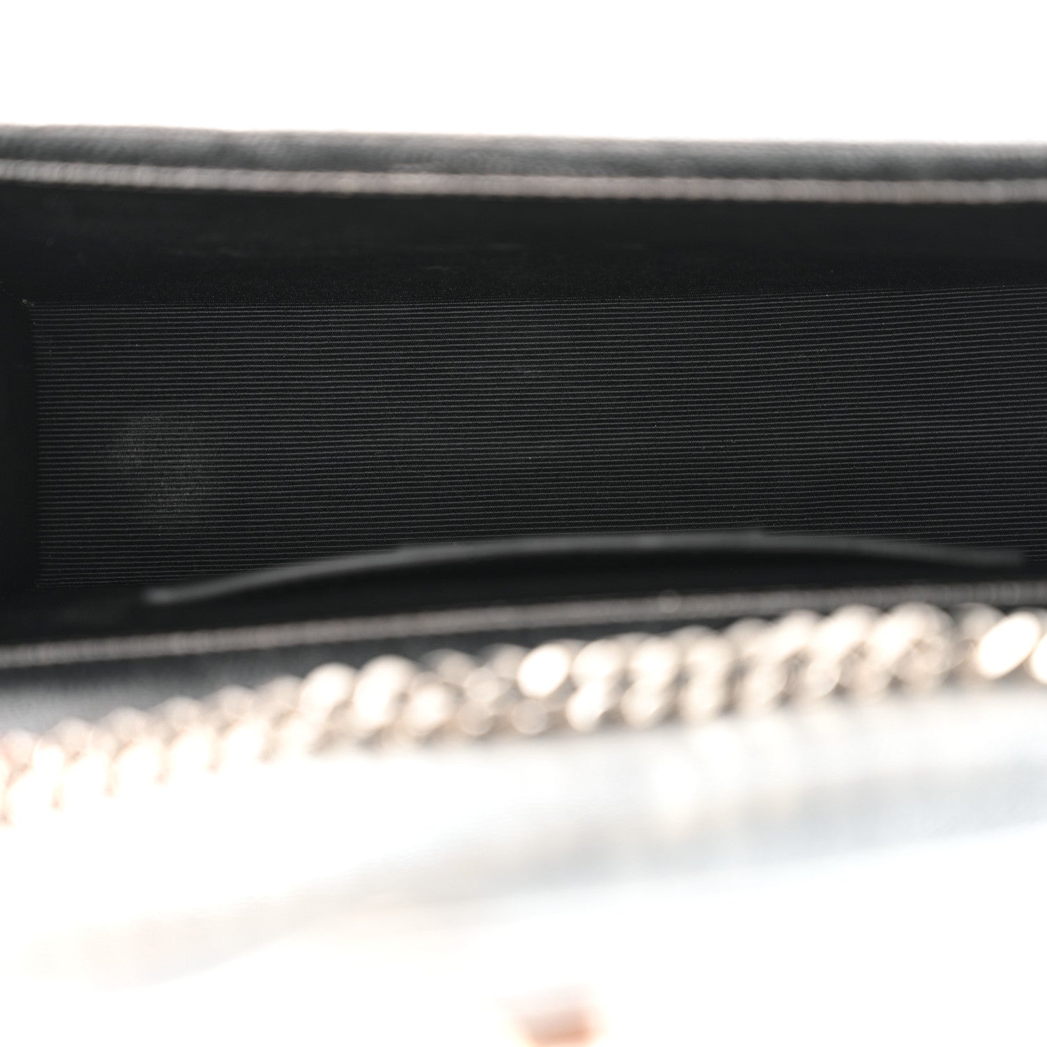 Saint Laurent Metallic Grain De Poudre Matelasse Chevron Small Monogram Satchel Silver 5 of 14