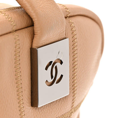 Chanel Caviar Square Stitched Bowler Beige 19 of 19