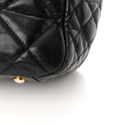 Chanel Glazed Calfskin Quilted Medium Daily Walk Flap Black 15 of 16