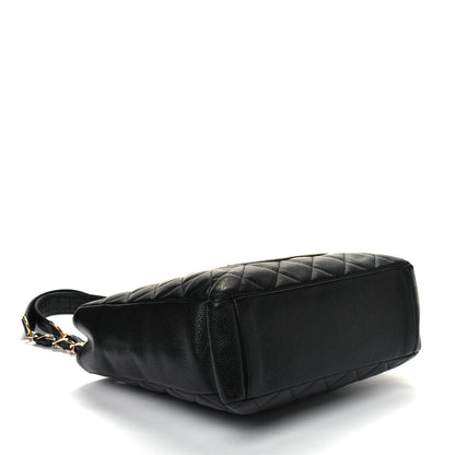 Chanel Caviar Quilted Petit Shopping Tote PST Black 3 of 6