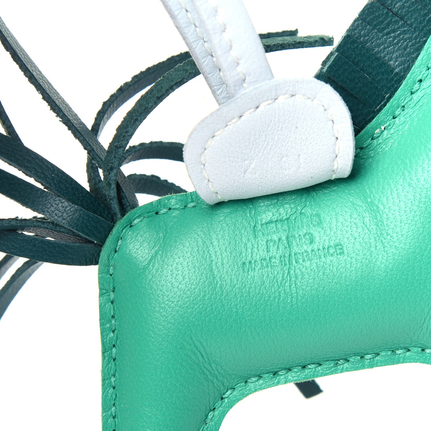 Hermes Milo Lambskin Grigri Rodeo Horse Bag Charm PM Menthe Malachite Brume 5 of 6