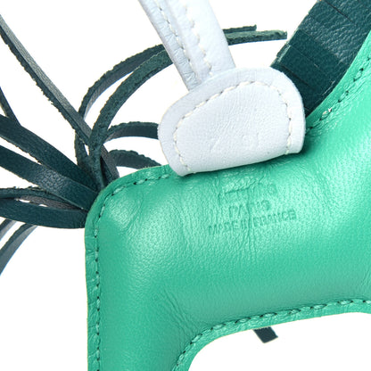 Hermes Milo Lambskin Grigri Rodeo Horse Bag Charm PM Menthe Malachite Brume 5 of 6