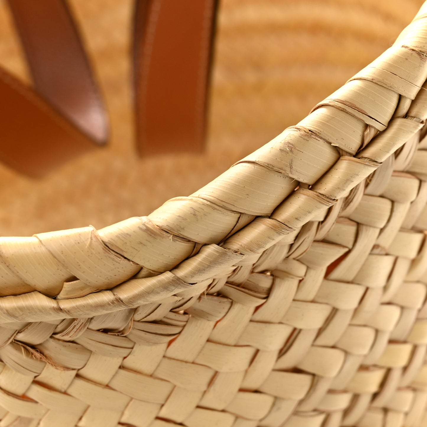 Raffia Large Basket Tote Bag Natural Tan