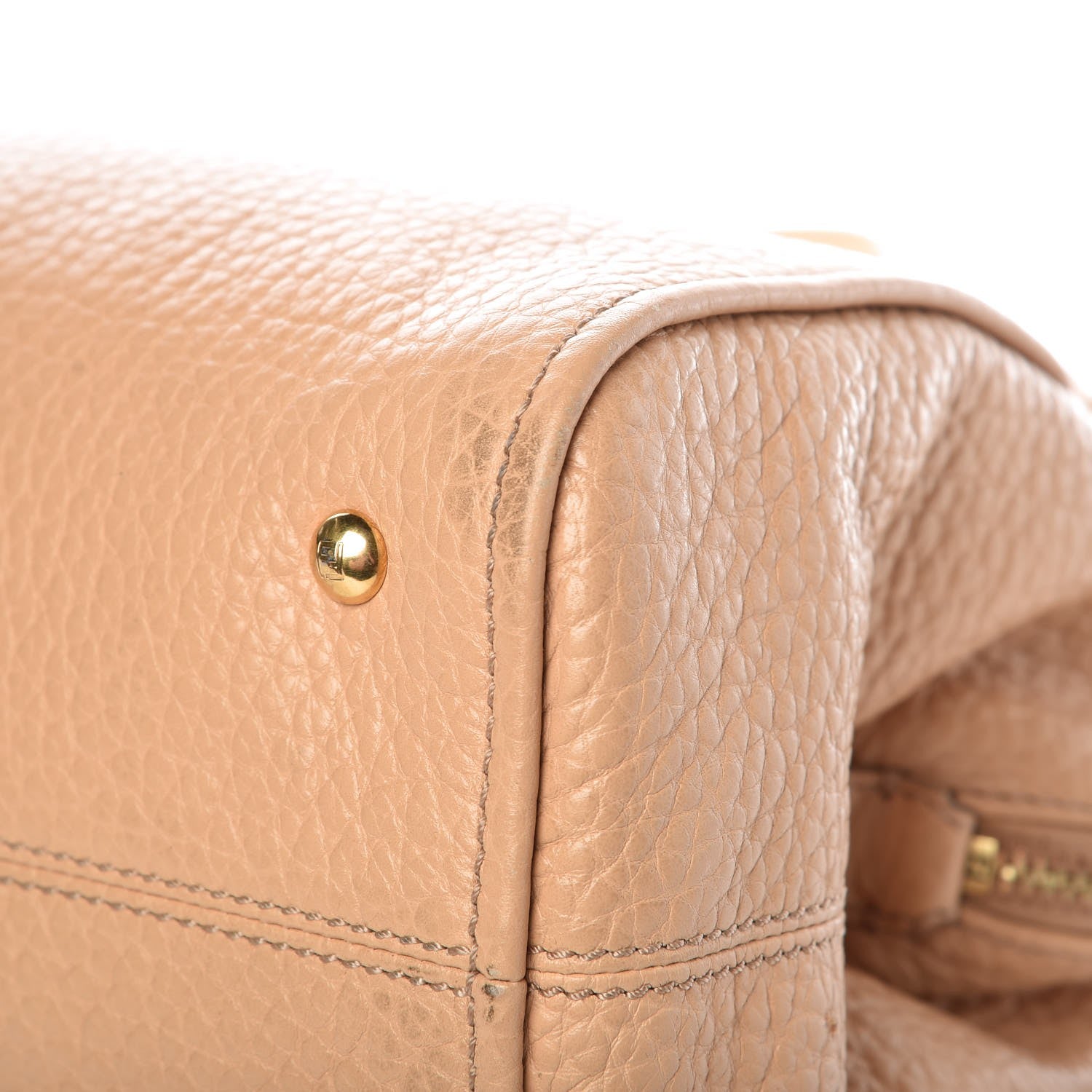 Fendi Pebbled Calfskin Small Chameleon Tote Nude 11 of 15