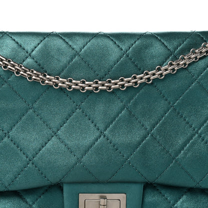 Chanel Metallic Calfskin Quilted 2.55 Reissue Flap 227 Turquoise 8 of 14