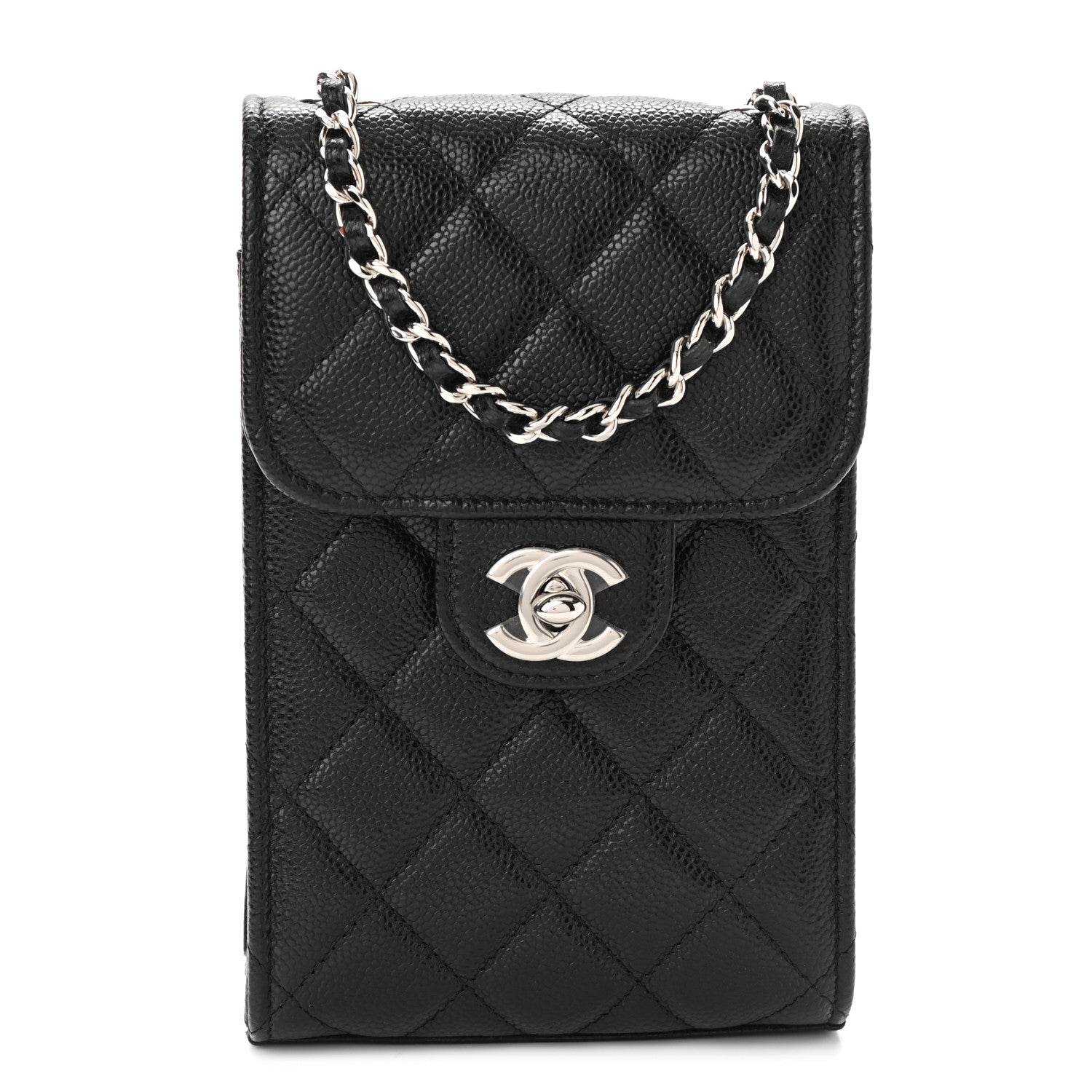 Chanel Caviar Quilted Classic Phone Holder Black 1 of 12